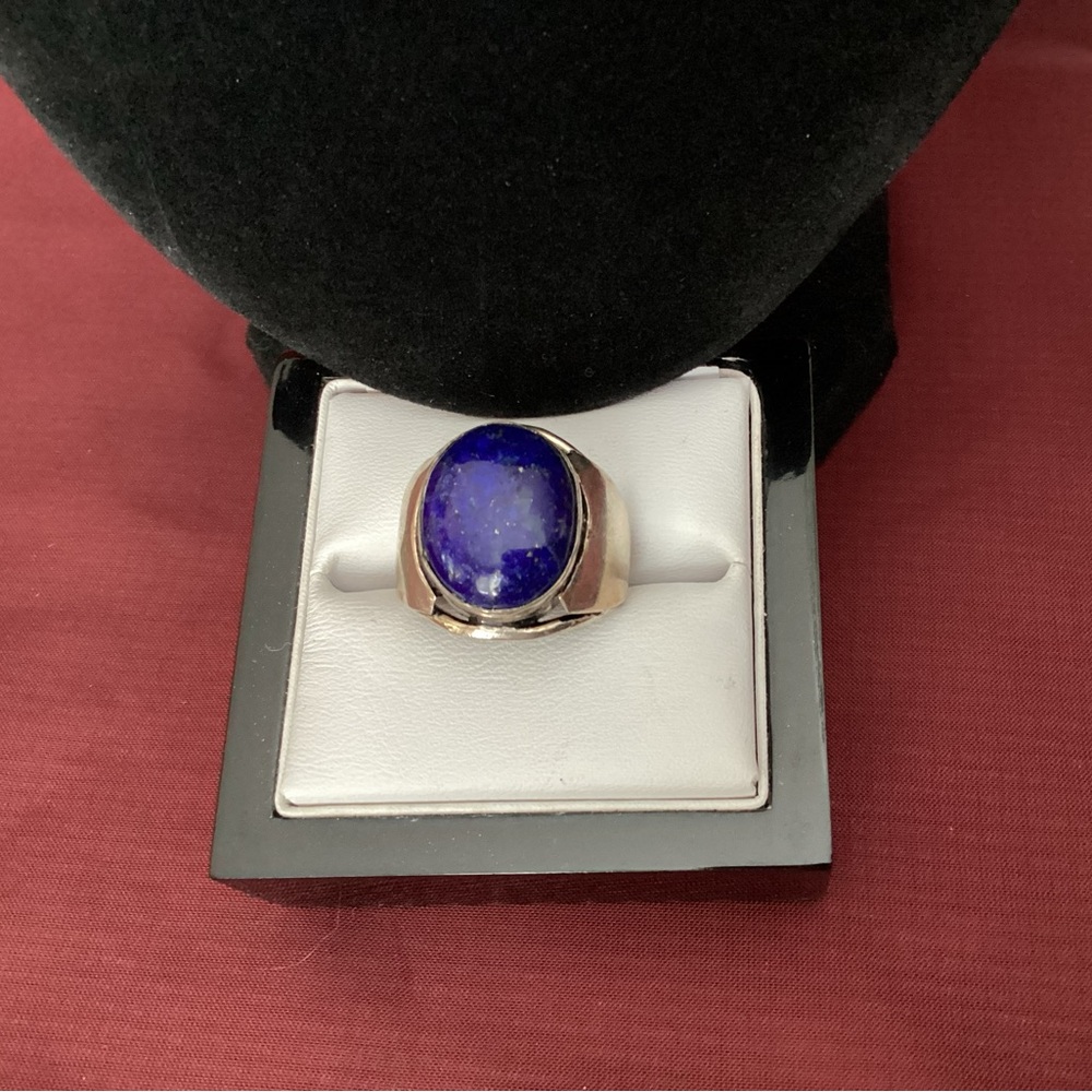 Silver & Blue Stone Ring